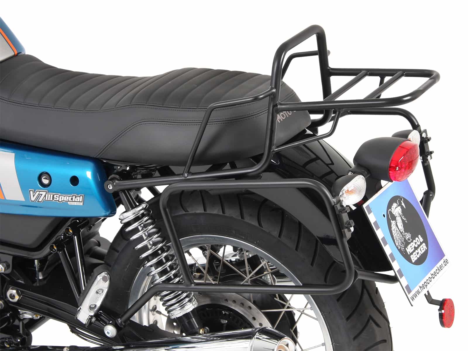 Side case carrier fixed bolted chrome for V 7 III Carbon, Milano, Rough from 2018-