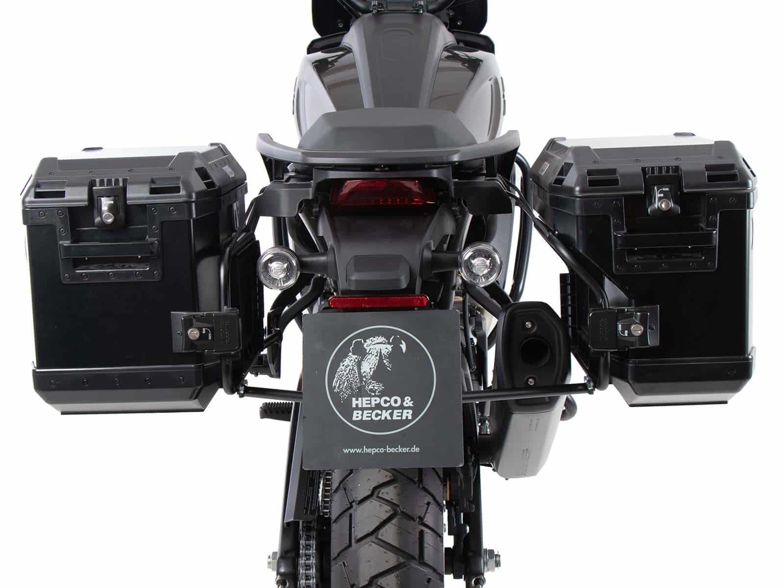 Case carrier set Cutout incl. case set Xplorer Cutout black for Harley Davidson Pan America (21-)