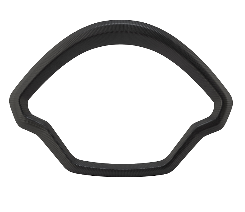 Decorative ring speedometer for Vespa GTS/GTS Super 125/300cc (`22-), aluminum, black matt anodized