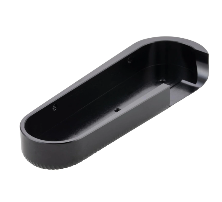 Swingarm cover ZELIONI 3D for Vespa, black anodized