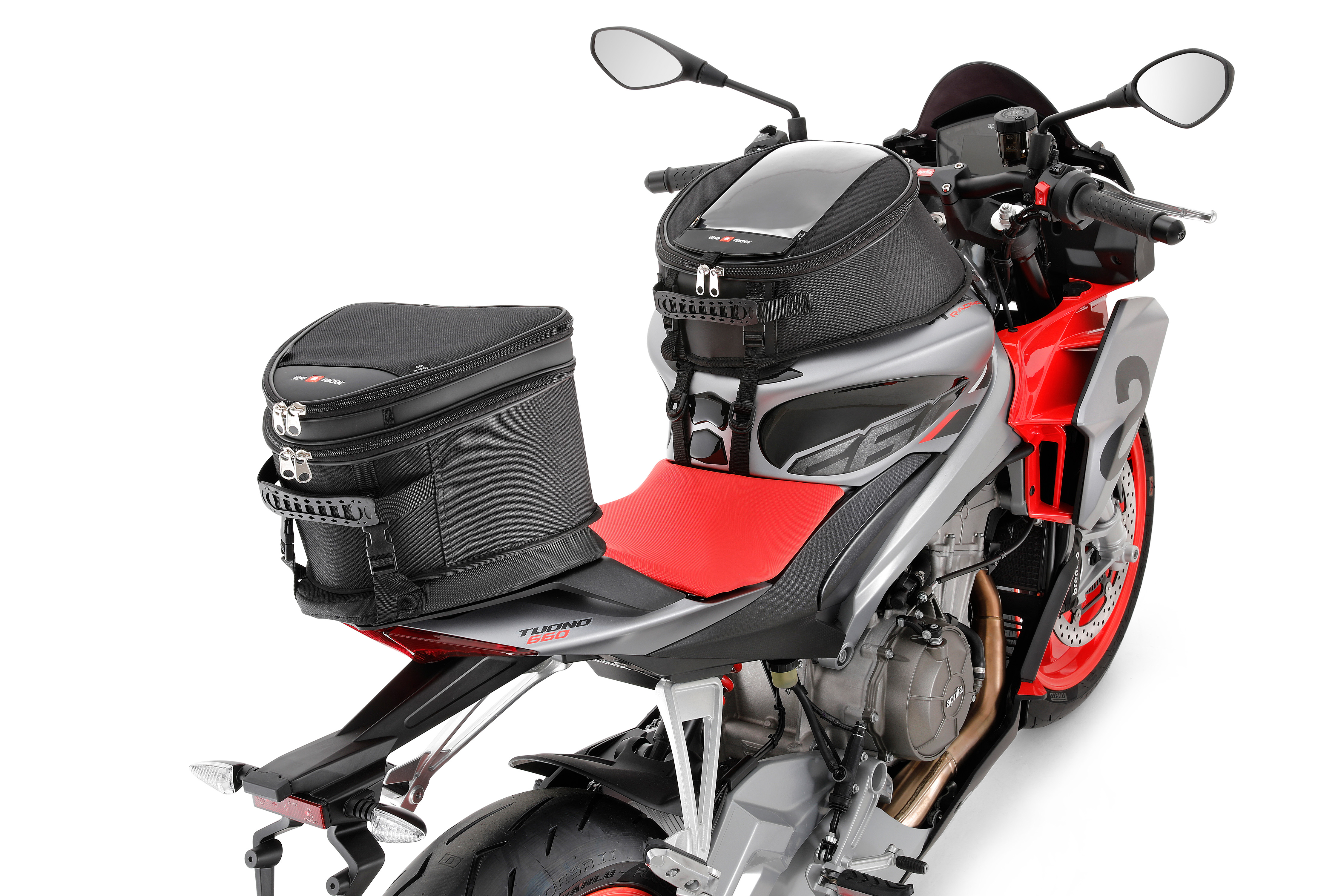 Rear bag for the pillion seat of the Aprilia RS 457 / RS 660 /Factory / Tuono 457 / Tuono 660 /Factory