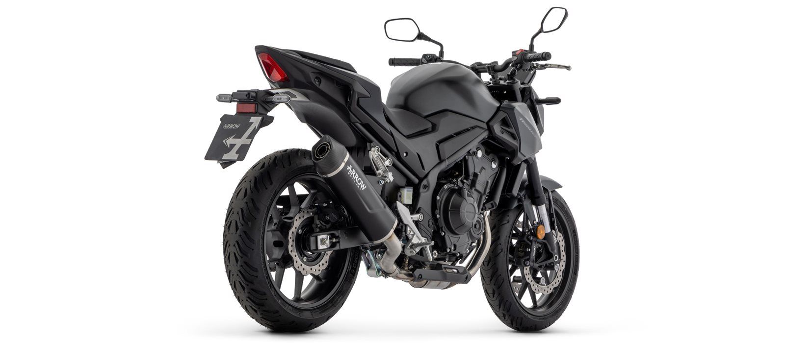 ARROW exhaust INDY RACE EVO aluminum black for Honda NX500 / CB500 Hornet (24-)