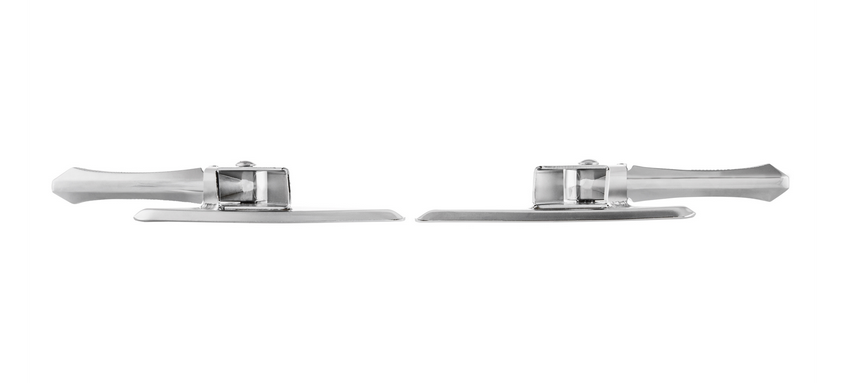Footrests right and left for Vespa LX /LXV /S 50-150cc, chrome / chrome