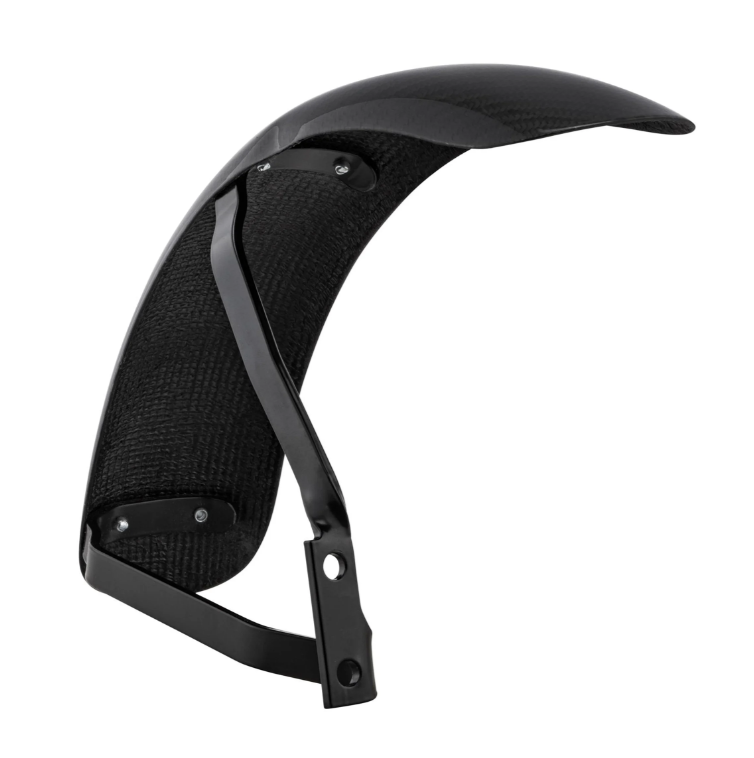 Mudguard Garelli Race EVO II for Vespa PX 80-200cc, carbon, holder black