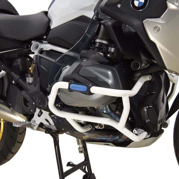 Lower crash bar for BMW R 1250 GS, steel, white