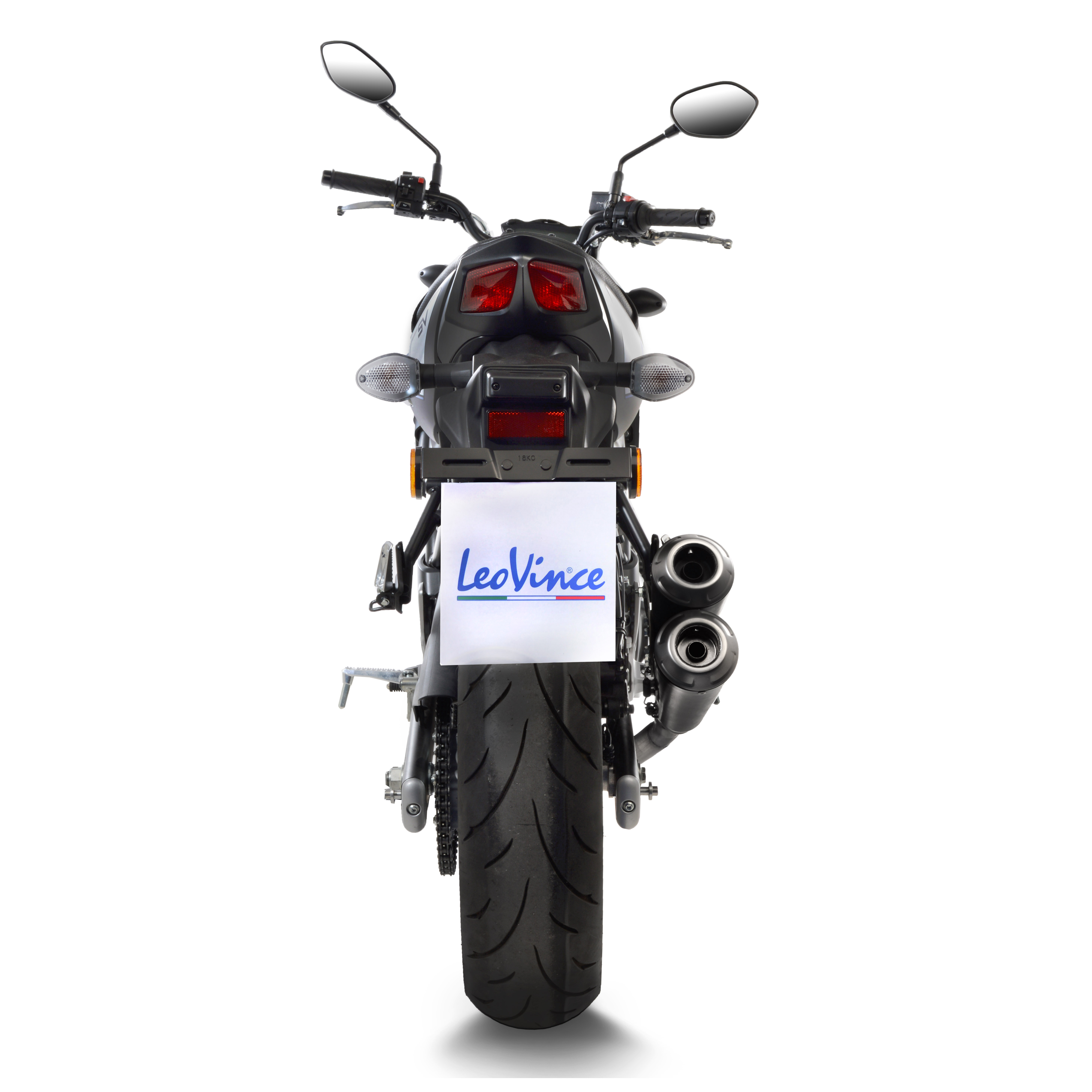 LeoVince exhaust system GP Duals, stainless steel, slip on for Suzuki SV 650