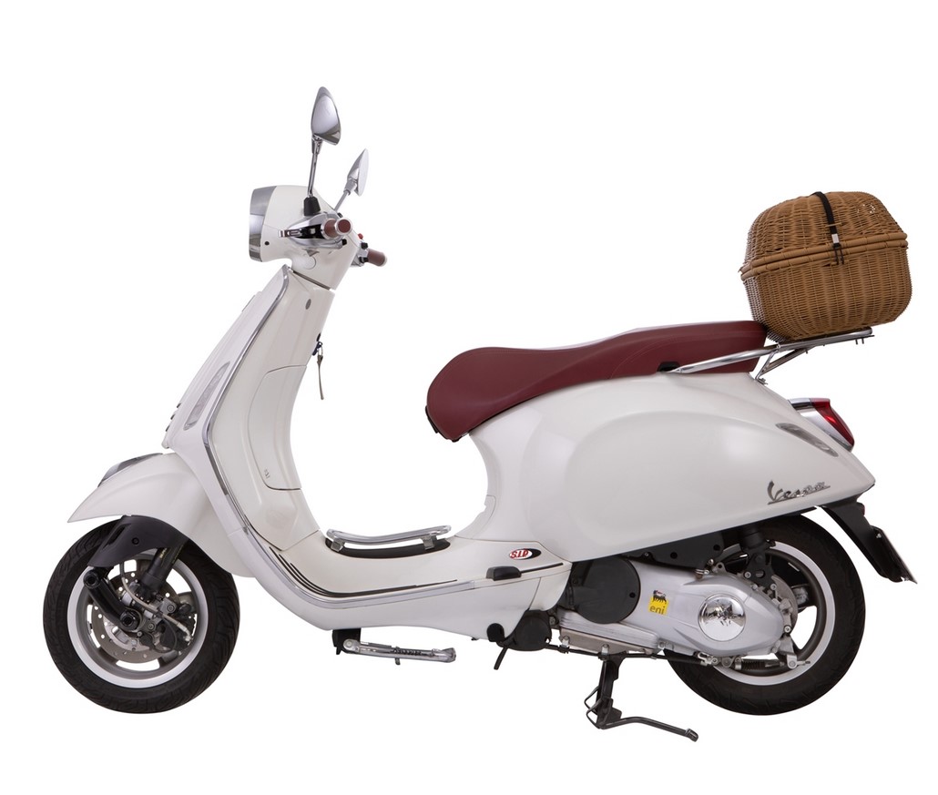 Luggage basket kit Classic for Vespa GTS/GTV/GT60 125-300cc, brown