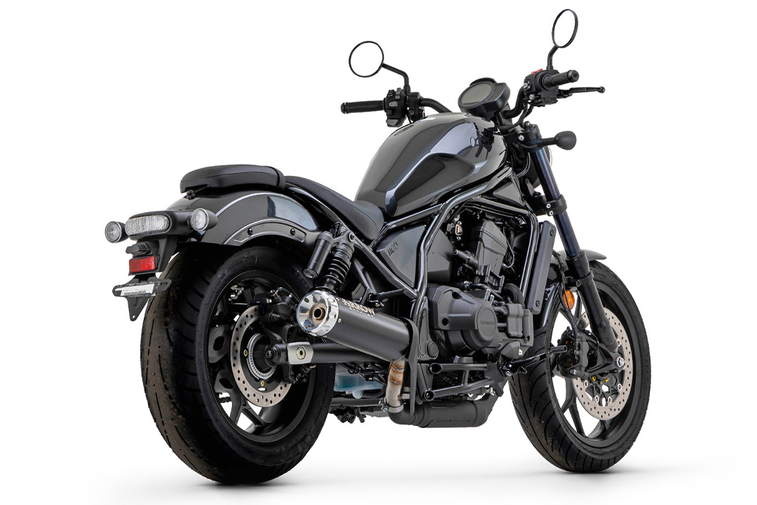 ARROW Exhaust REBEL DARK Sip-On with aluminum end cap for Honda CMX 1100 Rebel /DCT (21-25)