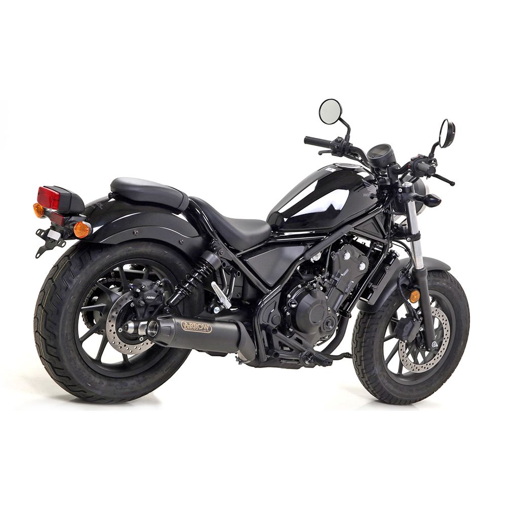 ARROW exhaust REBEL Sip-On stainless steel black for Honda CMX500 Rebel model year 2017-2022