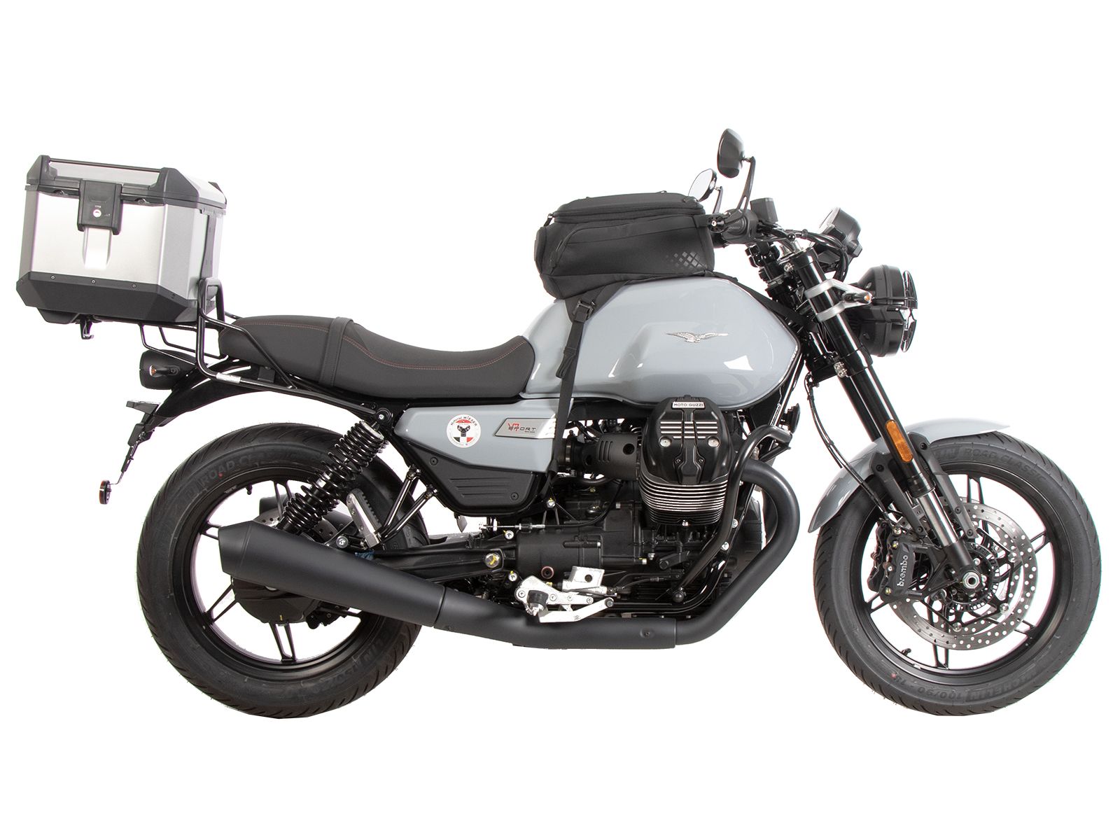 Tubular luggage rack top case carrier black for Moto Guzzi V7 850 Sport (25-) Hepco & Becker