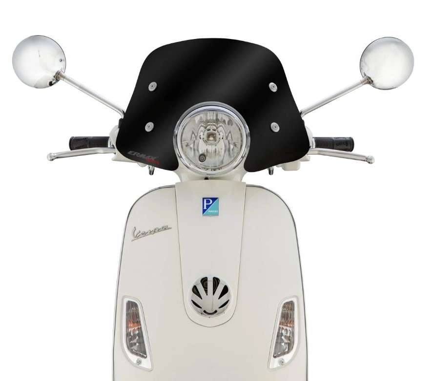 Flyscreen ERMAX Piccolo for Vespa LX 50-150cc, black tinted