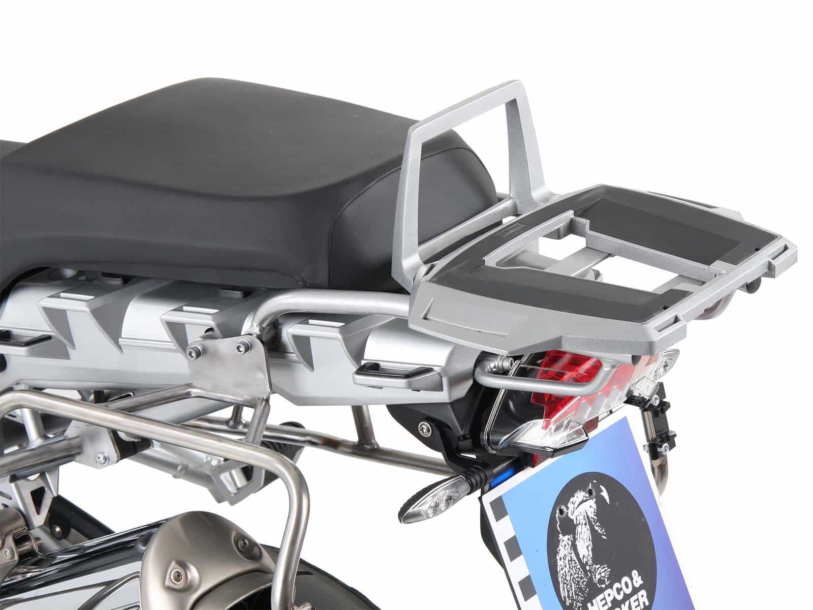 Alurack top case carrier silver for BMW R 1200 GS (04-07) Hepco & Becker