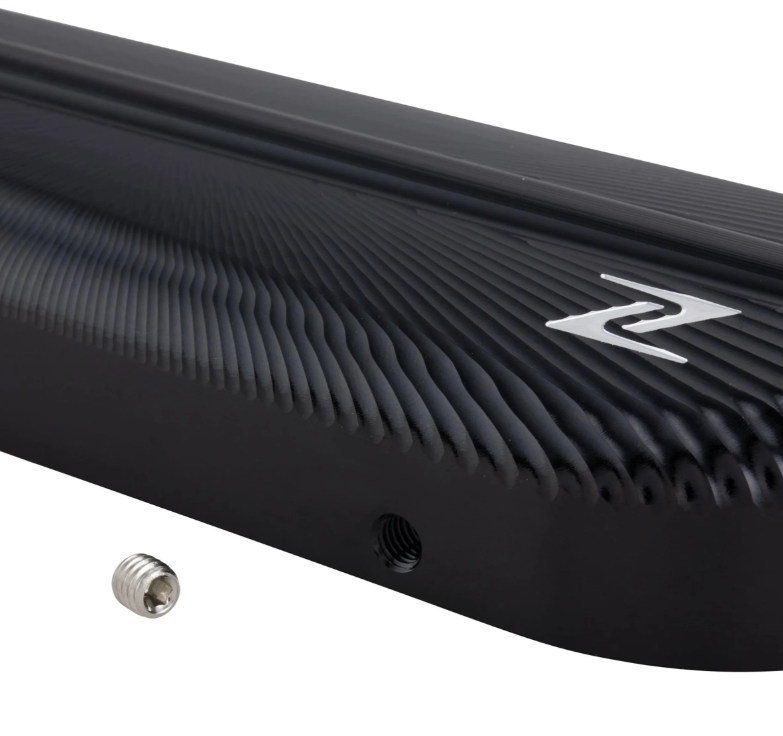 Swingarm cover ZELIONI 3D for Vespa, black anodized
