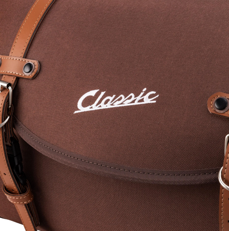 Bag "Classic" large for Vespa, nylon, tobacco brown