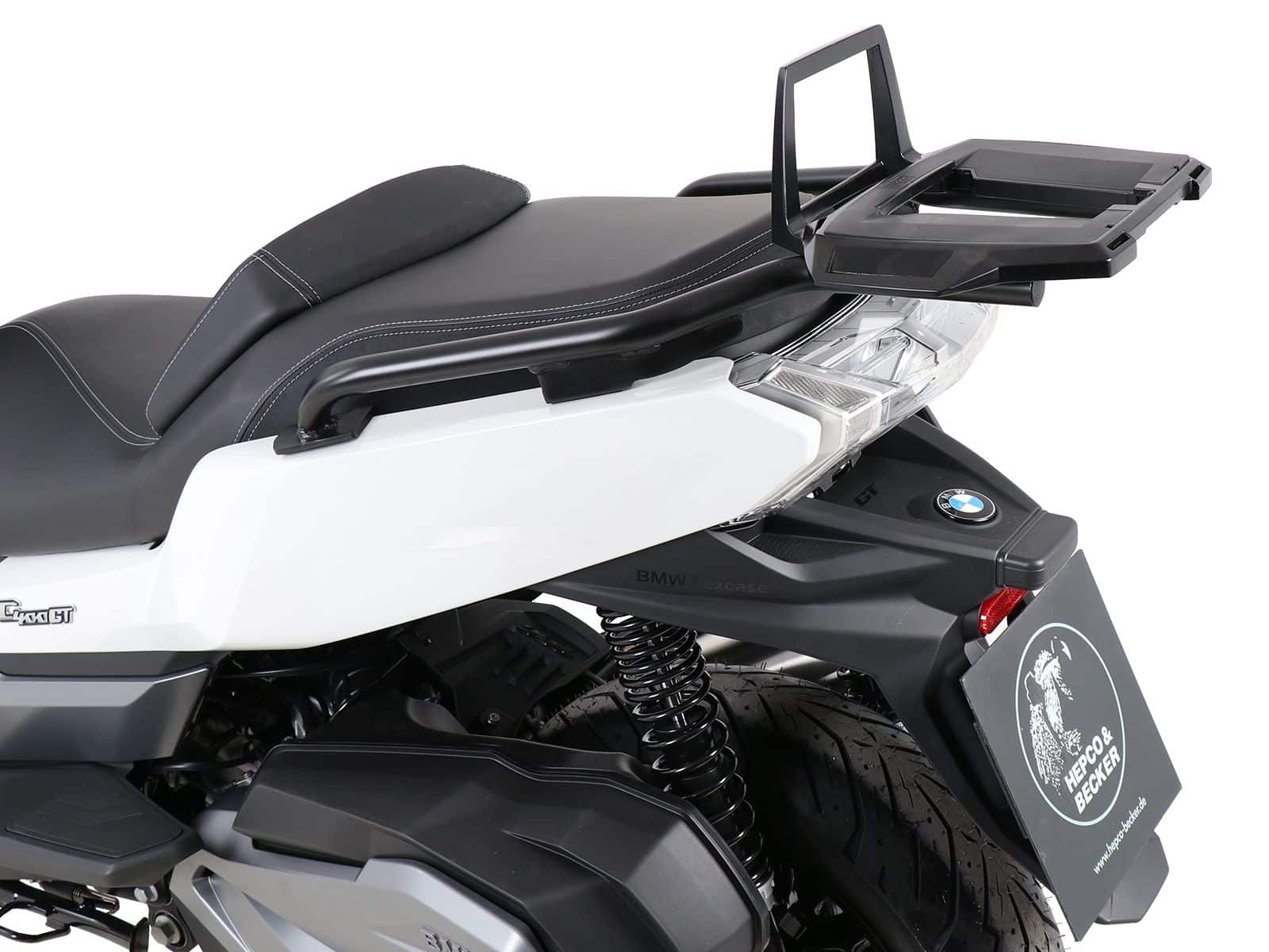 Alurack top case carrier black for BMW C 400 GT (19-24) Hepco & Becker