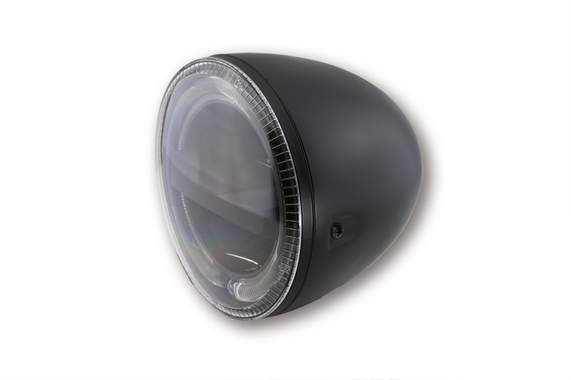 HIGHSIDER pro 5 3/4 inch Headlight Circle LED Black E-approved (1pc)