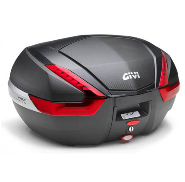 V47 MONOKEY top case 47 liters black / carbon with red reflectors Givi