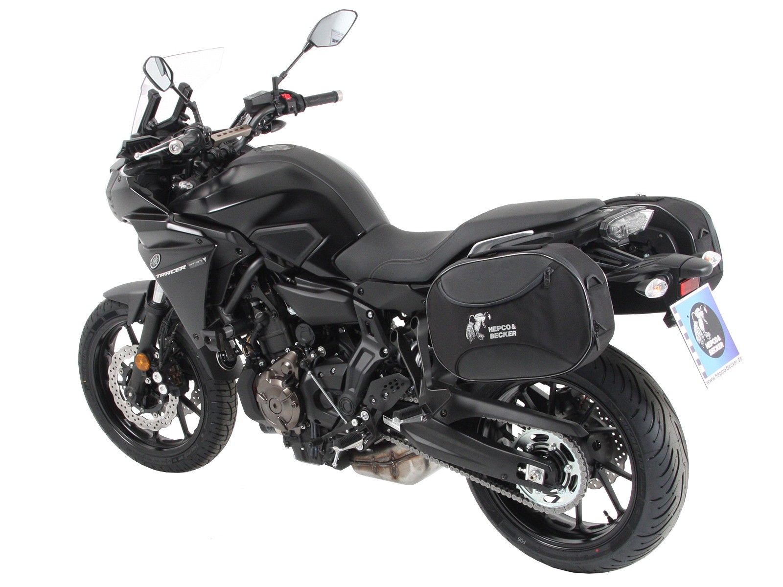 C-Bow side carrier black for Yamaha Tracer 700 / Tracer 700 GT (Bj.16-) Hepco & Becker