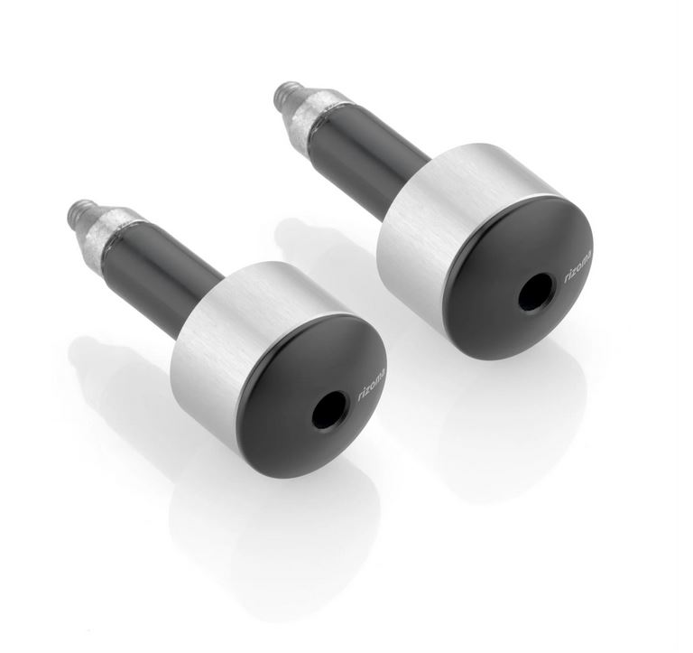 Handlebar end weights RIZOMA left & right for Vespa, silver anodized