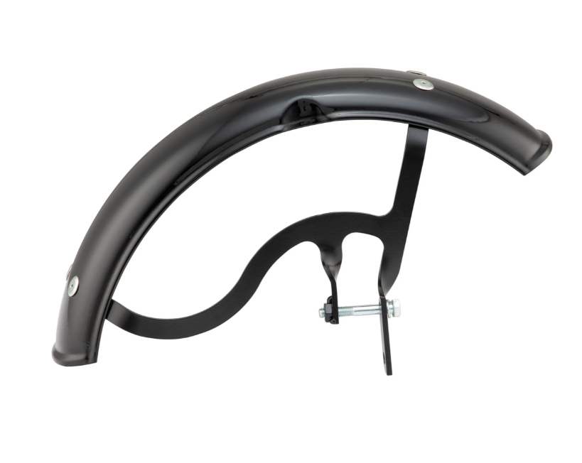 Mudguard Garelli for Vespa PX 80-200cc, metal, black glossy