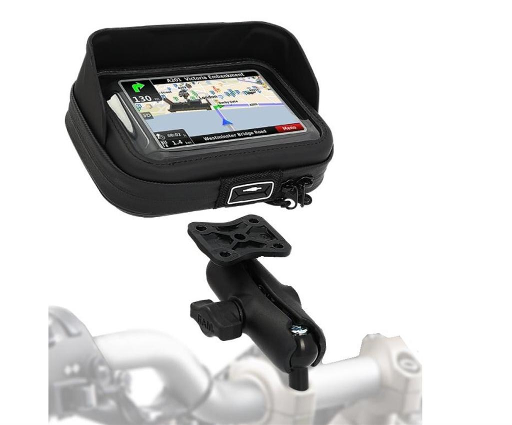 Navigation device holder (bracket + bag)