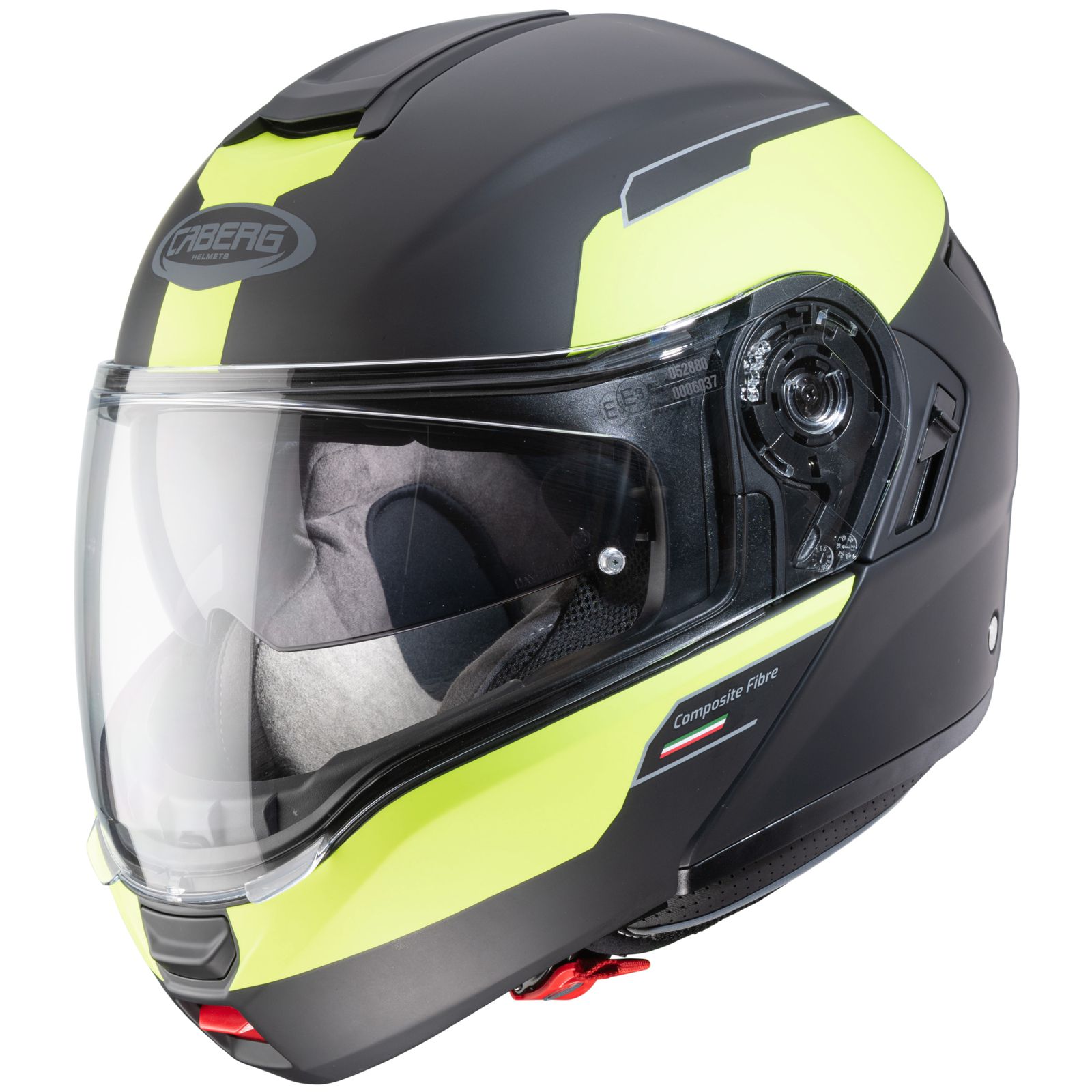 Caberg Helmet Levo Prospect, matte black / fluo yellow