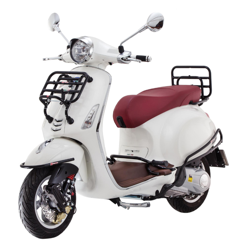 Crash bar side cover for Vespa Primavera/Sprint/Elettrica 50-150cc, black
