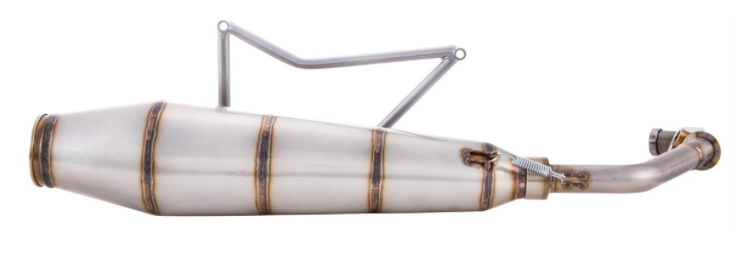 Racing exhaust for Vespa GTS/GTS Super/GTV/GT 60 125-300cc i.e., 4T, LC, stainless steel