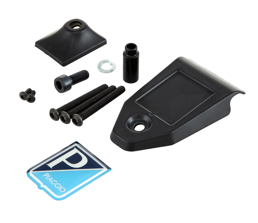Crash bar leg shield for Vespa Primavera /Sprint 50-150cc, black glossy