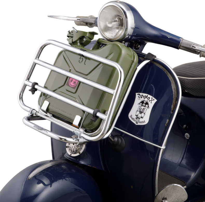 Luggage rack front for Vespa PX 80-200cc, foldable, chrome
