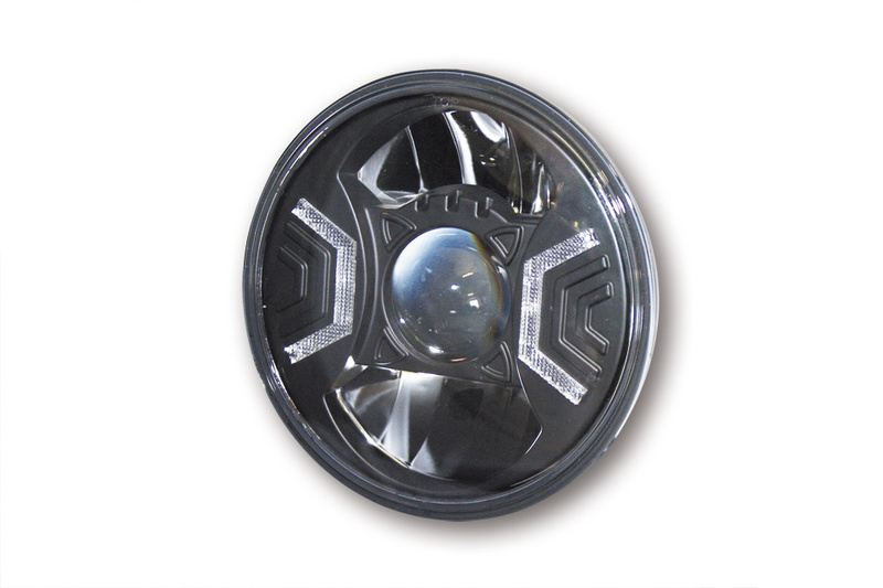 HIGHSIDER pro 7 inch headlight insert type 2 LED black E-approved (1pc)