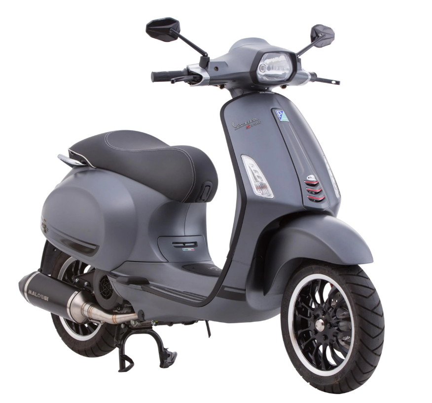 Mono slot tube leg shield & kick plate for Elettrica/Primavera/Sprint 50-150cc, black shine
