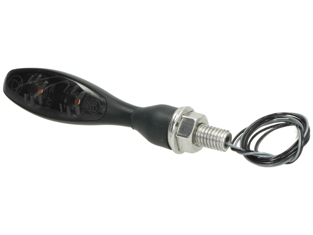 Kellermann turn signal, Micro 1000 LED Dark, steel, LED, V/H, L/R, 12 V, black satin, M8x20