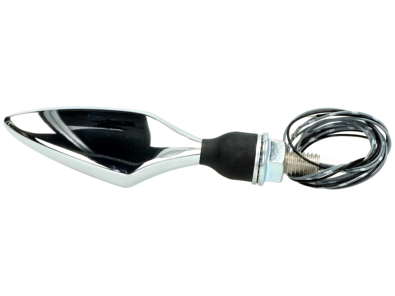 Kellermann turn signal with position light, Rhombus PL, steel, LED, VL, 12 V, shiny chrome, M8x20