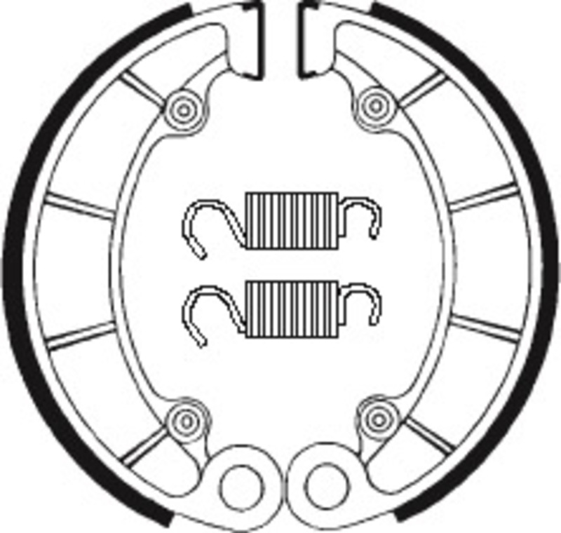 Tecnium Street/ATV Organic brake shoes - BA046