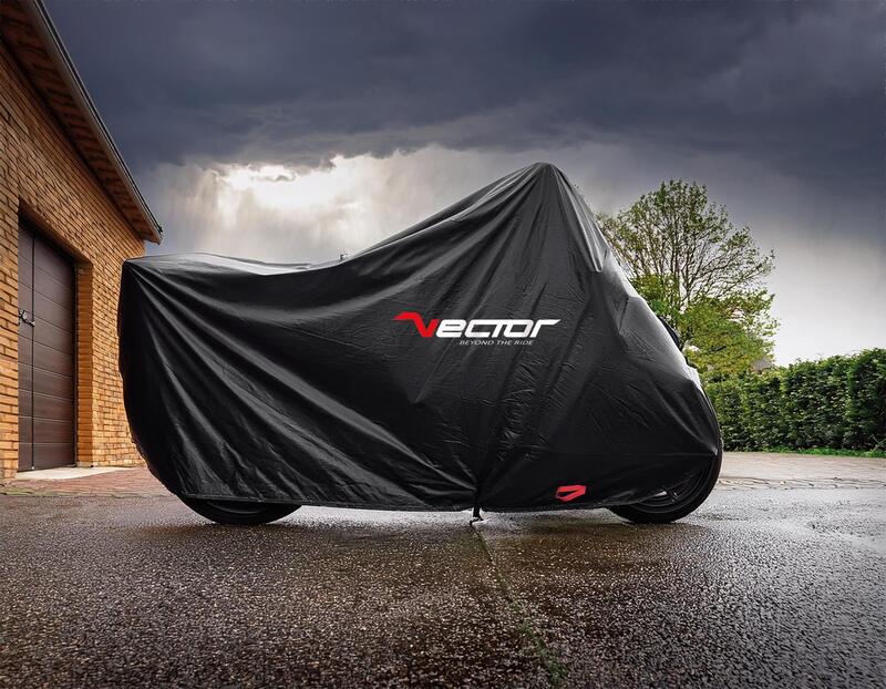 VECTOR Cotton outer tarpaulin for motorcycle/scooter - Black - S