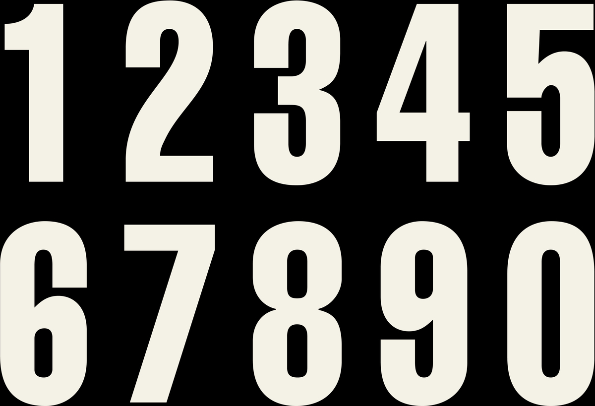 KTM start numbers