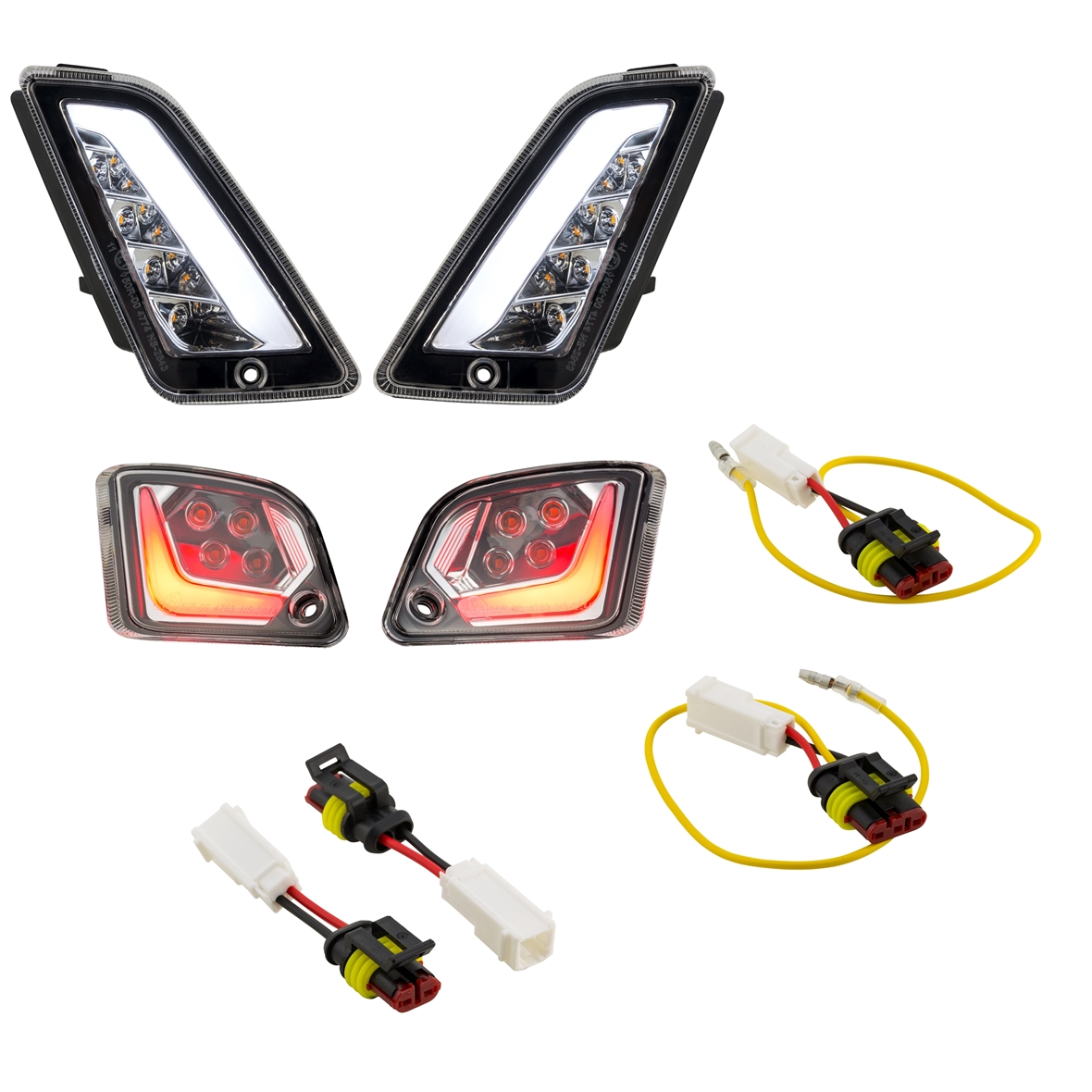 Turn signal kit front & rear for Vespa GTS/GTS Super/GTV/GT 60/GT/GT L ('03-'13), clear