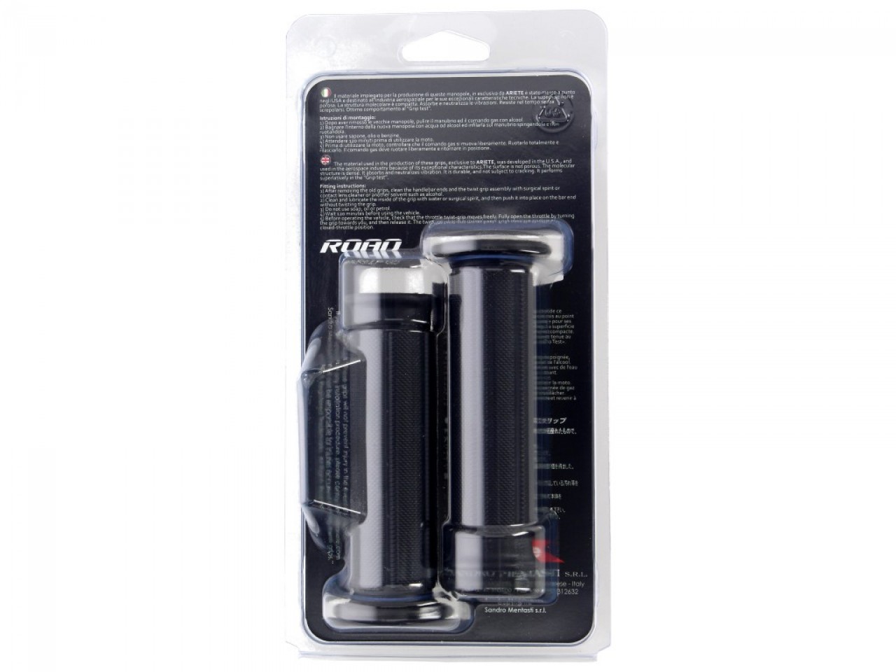 ariete rubber grip set open, Ø 22.00/24.00 mm, length: 120 mm, black, Super Soft