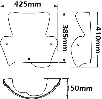 Double bubble windshield for BMW F 800 R (09-14), light smoke