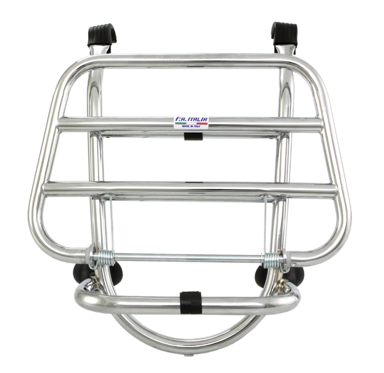 Luggage rack front for Vespa LX /LXV /S 50-150cc, foldable, chrome