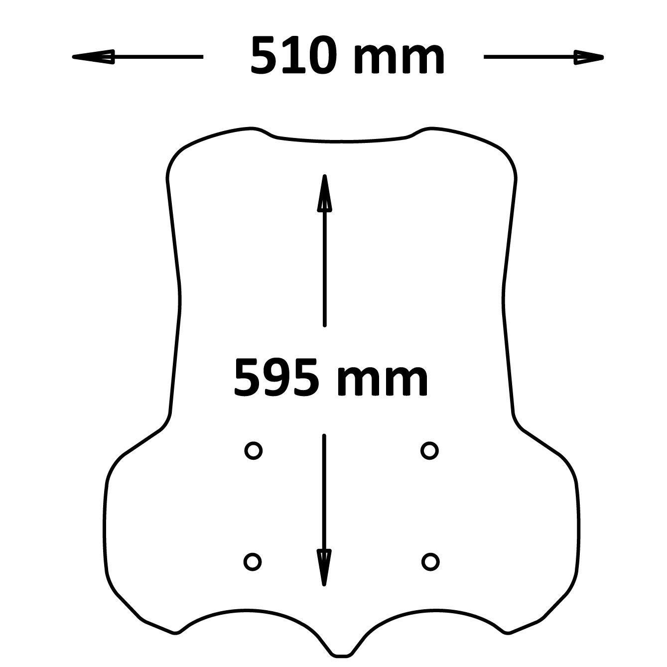 Windshield - height 595 mm for Moto Guzzi V 85 TT (19-23)