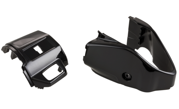 Cover switch unit, right/left, front/rear for Vespa Primavera/Sprint, black glossy