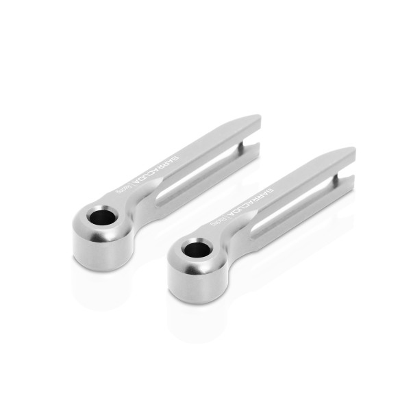 Silver end pieces for Barracuda brake and clutch lever set