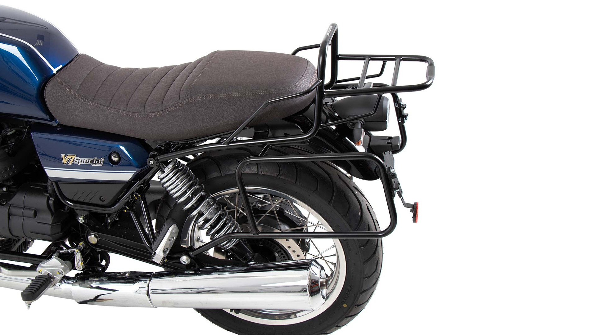 Tubular luggage rack Topcase carrier black for Moto Guzzi V7 850 Special/Stone/Centenario (21-24)