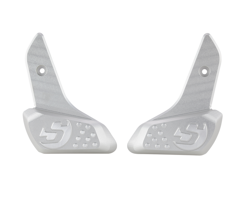 Footrests right and left for Vespa Primavera /Sprint 50-150ccm 2T/4T AC, silver matt