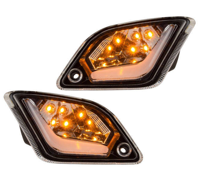 Turn signal kit front & rear for Vespa GTS/GTS Super/GTV 125-300cc ('14-), clear
