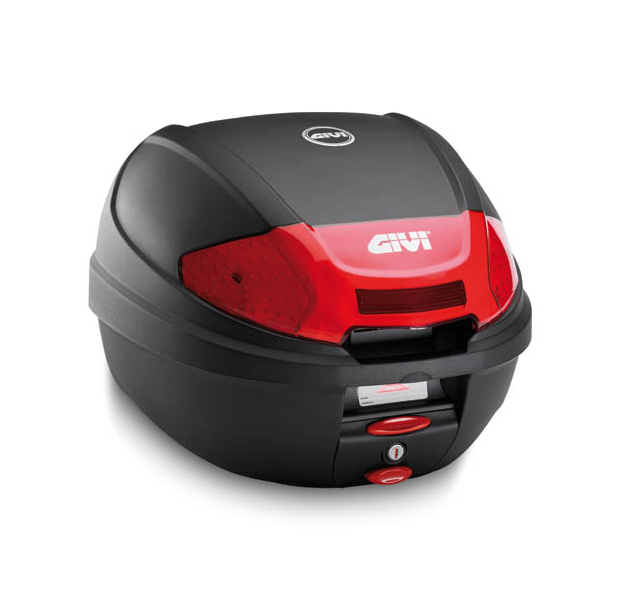 E300 MONOLOCK top case black with plate and new lock Givi