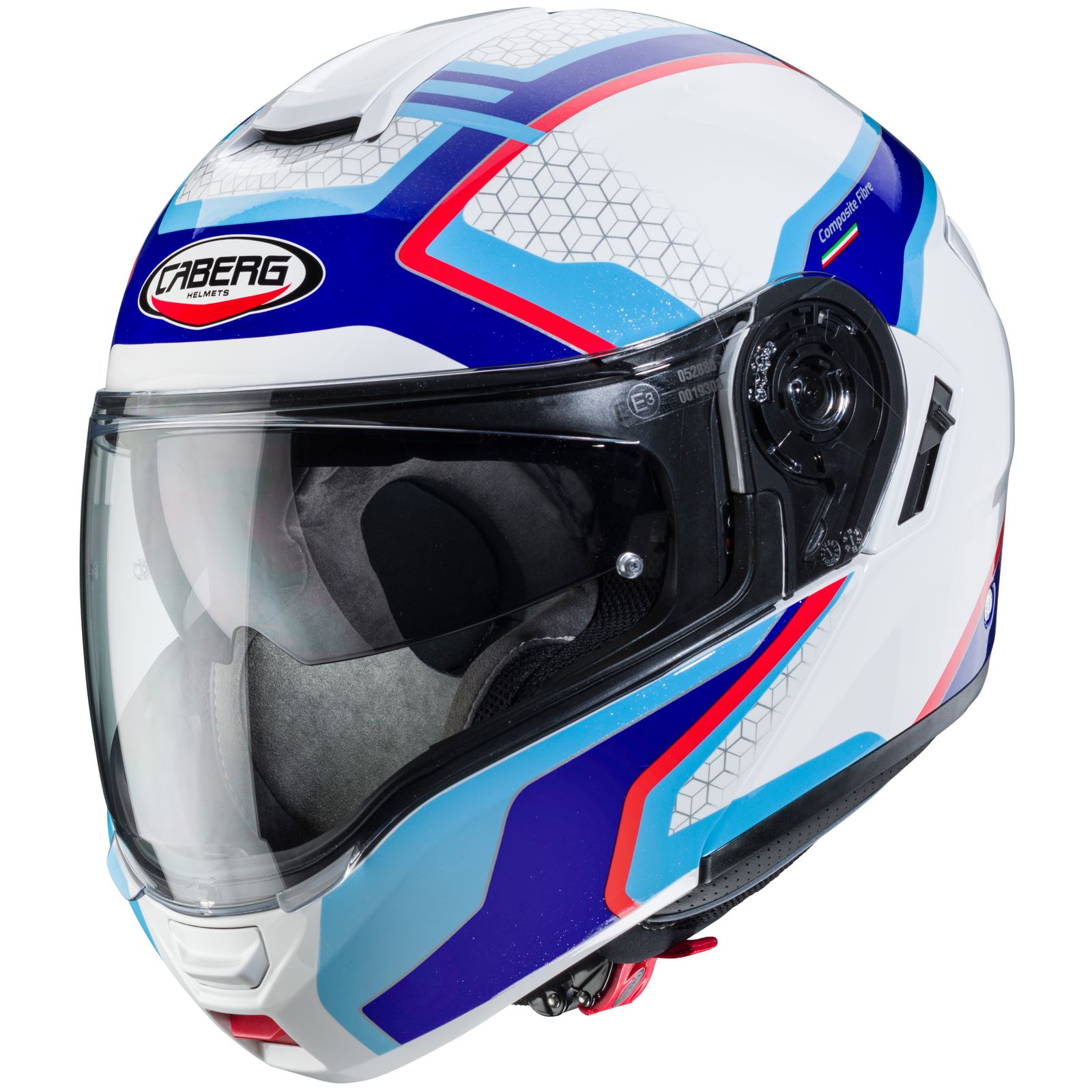 Caberg Helmet Levo Sonar, white / blue-red