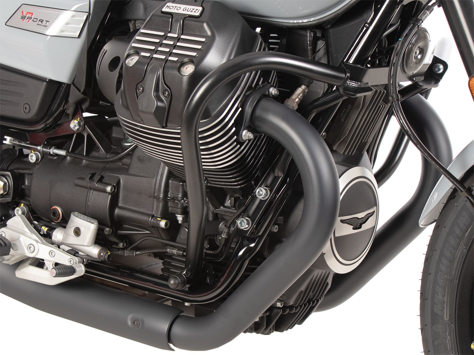 Engine guard black for Moto Guzzi V7 850 Sport (25-) Hepco & Becker